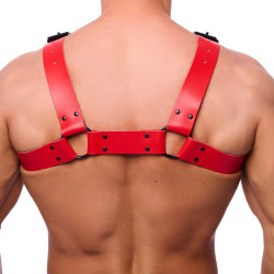 The Red Harness Harnais en cuir BULLDOG Rouge